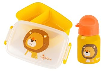Sigikid Kinder Set Elefant Brotdose Lunchbox & Trinkflasche Kitastart
