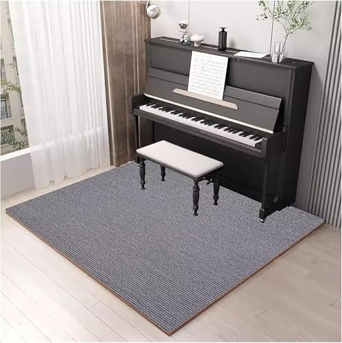 SUWOOPH Carpet Acoustic Pads, Sound Proof Floor Mat, Non-Slip Piano Soundproofing Carpet, Soundproof Rug for Piano Drum Jump Rope(Light Grey,150x150cm)