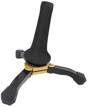 HOHXFYP Sopran Saxophon Ständer, Faltbarer Tragbarer Saxophon Stativhalter, Rutschfester, Klappbarer Saxophon Halter für Trompete, Klarinette, Flöte, Oboe, Blasinstrumente