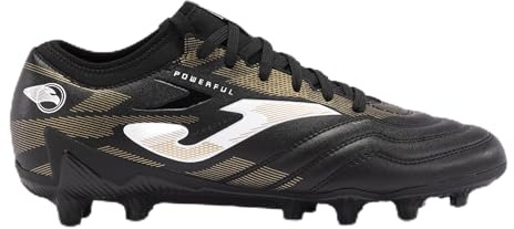 Joma - Scarpe da calcio per terreno solido, design classico, stabili, durevoli, convenienti, ideali per giocatori dilettanti, Nero e oro., 44 EU