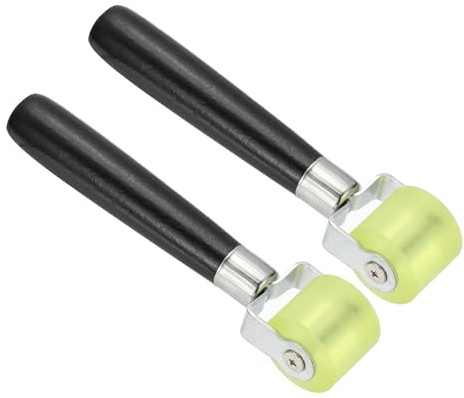 PATIKIL 1.2 Schall Dämpfungs Rolle 2Stk Lärm Isolier Werkzeug Naht Rolle PU Rad Rolle für Tapete Heiz Matte Auto Schwarz