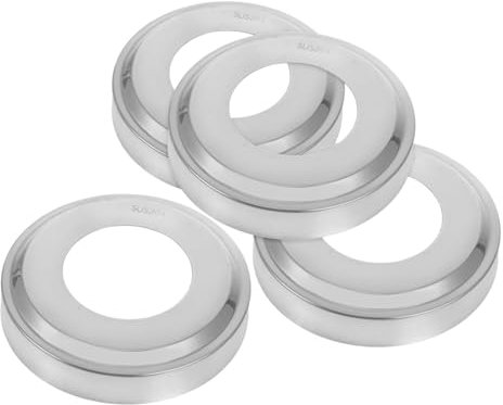 Happyyami 4pcs Stainless Steel Pool Ladder Cover for Inground Pool Rail Bumper Cover Handrail Tubing Guardrail Base Plate Replacement