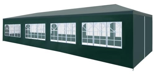 Rasen & Garten, Outdoor-Wohnen, Außenstrukturen, Vordächer & Pavillons, Partyzelt, 3 x 12 m, Grün