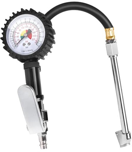 SWAWIS Reifenfüller Digital mit Luftdruckprüfer Manometer Druckluft 220 PSI - Hohe Präzision für Auto, Motorrad und Fahrrad