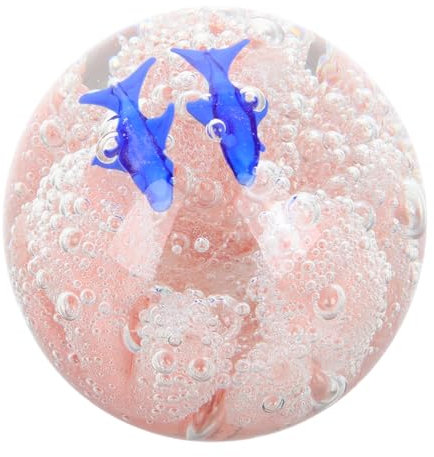 Vaguelly -glasornament Feng Shui-briefbeschwerer Büro-tischdekoration Mundgeblasene Fischfigur Fischtank-meerestier-