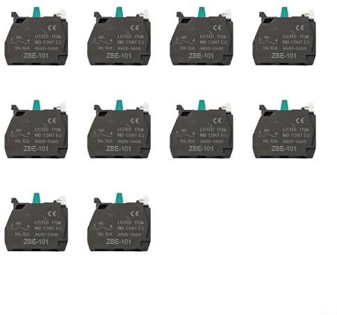 HpLi 10 Stück Einzelkontaktblock Schraubklemmenanschluss ZBE-101/ZBE-102, Elektrische Anschlussklemme für Innen- und Außenbereich(ZBE-102)