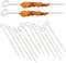 20 Pièces brochette barbecue, brochettes en acier inoxydable de 20 cm, Brochettes en Acier Inoxydable BBQ, pour barbecue, guimauves, chocolat, snacks de feu de camp