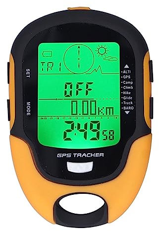 TIKATARER Pocket Altimeter, GPS Multifunctional Meter Digital Compass Electronic Compass Electronic Altimeter Barometer Thermometer Hygrometer Weather Forcast Pedometer