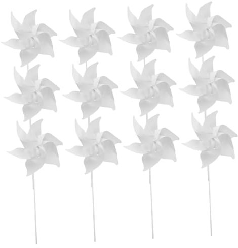 DRESSOOS 20piezas De Papel Sin Pintar Molinete DIY para Juguete para Decoraciones De Jardín De Infantes Molinete De Grafiti para Exteriores