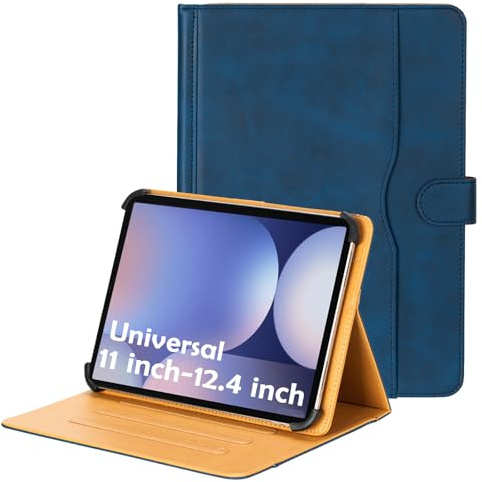 XLTTONG Universal Hülle für 11-12.4 Zoll Android Tablet,Multi-Winkel Hülle für DOOGEE für Blackview für HotLight für Ainmel,11-12.4 Zoll Tablet(Dunkelblau)