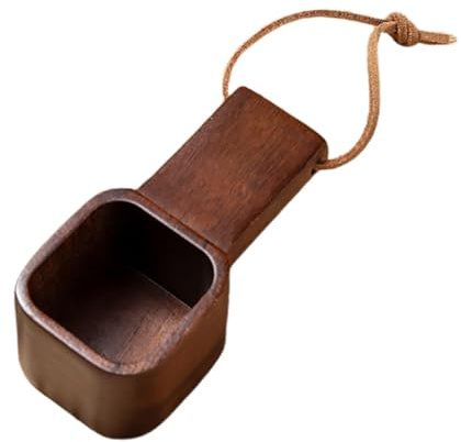Mobestech Cuillère à Café Cuillère à Mesurer à Soupe De Poudre Mesurette De Farine s à Café Tasse à Mesurer D'une Demi-tasse Scoops Pour La Nourriture Dark Brown En Bois