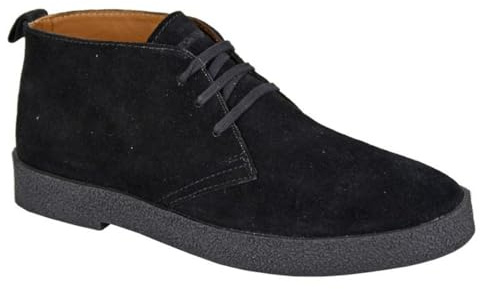 Roamers M759 Bottes désert doublées en daim véritable pour homme, Noir , 40 2/3 EU