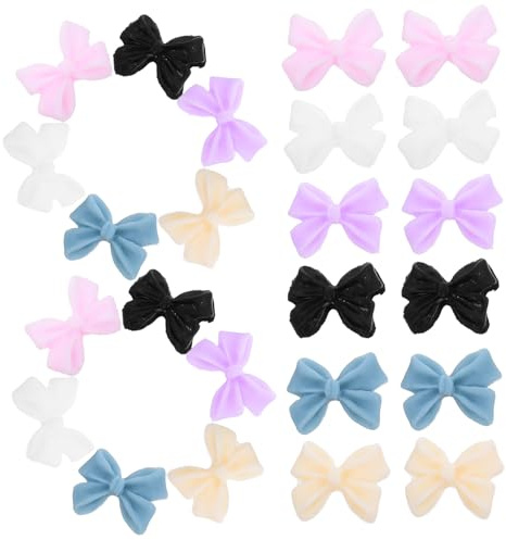 Adornos para Uñas Lazo de Resina 30 Piezas para Mujeres | Decoración Delicada y Elegante, Uso Versátil en Uñas Postizas, Diseño Distintivo, para Celebraciones y Baile