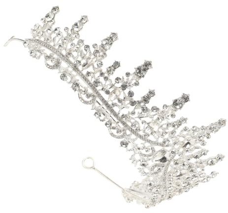 Abaodam Tiara de Gemas de Imitación para Boda Tiara Nupcial Adorno para Mujer para Banquetes de Graduación y Fiestas de Princesa