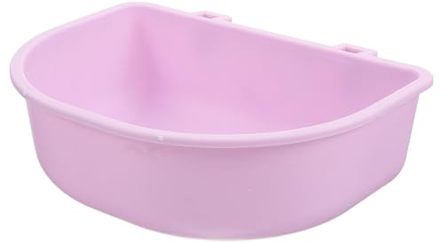 SUPVOX Hanging Pet Bowl Plastic Cat Feeder Dog Food Holder Round Detachable Cage Snack Feeding Bowl for Puppy and Cat Cage Supplies, Purple
