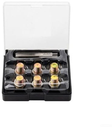 Kit di strumenti per la riparazione delle filettature, 13 pezzi, M13-M20 x 1,5 mm, per rubinetto di scarico dell'olio, in acciaio con trattamento temprato per mantenere la resistenza e l'integrità