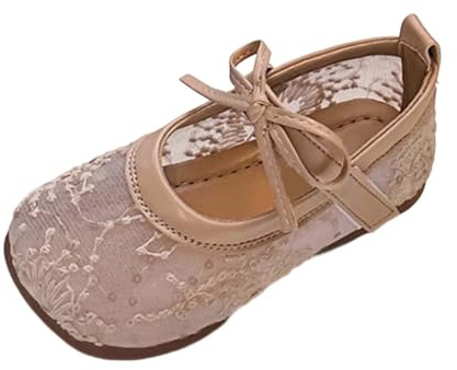 Sandales pour filles 2026 Ballerines respirantes pour Avec tige brodée Semelle souple pour l'été Élégant Décontracté Pieds nus Sandales d'été