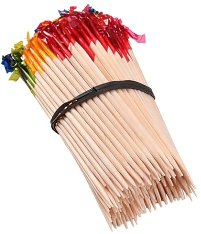 ZwaitL De 5 (1000 Piezas) Brochetas de Frutas Decorativas para Platos de Fiesta Barra de Aperitivo fácil de Usar con diseño Acampanado Selecciones de Alimentos fáciles de Usar de un Uso