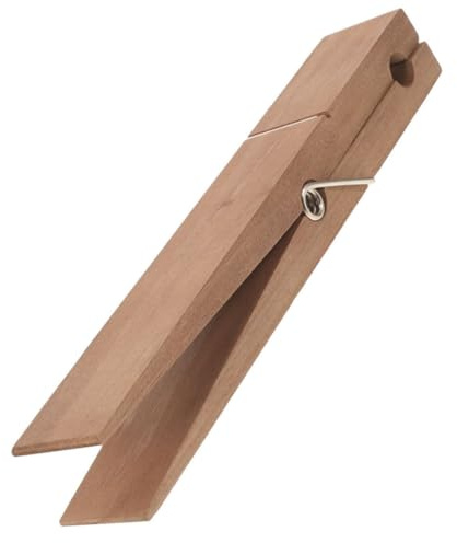 FRCOLOR Giant Wooden Clothespin Towel Holder with Spring, Space Saving Design and Multifunctional Clothes Pin for Laundry Room and Photo Display, Sturdy Large Heavy Duty Clip