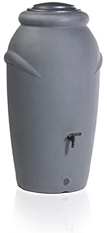 Barril de agua de lluvia 210L Aquacan Baby de plastico en color gris grafito 59,6 (largo) x 56 (ancho) x 118,3 (altura) cm