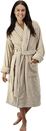 Star and Stripes BEIGE Bathrobe UNISEX shawl collar Terry Towel 100% COTTON UNISEX brand Bathrobe L/XL