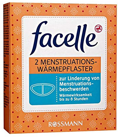 facelle Menstruations-Wärmepflaster 1 x 2 Stück zur Linderung von Menstruationsbeschwerden, Wärmewirksamkeit bis zu 8 Stunden