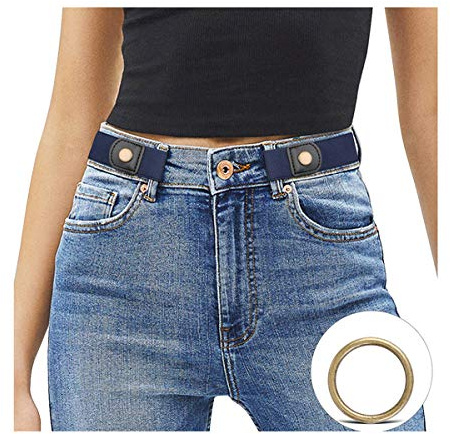 JasGood Schnallenfreier Damen Stretch Elastischer Gürtel für Damen Herren, Plus Size Keine Schnalle Unsichtbarer Gürtel für Jeans Hosen
