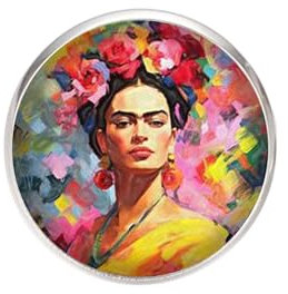 Edelstahl Brosche, Durchmesser 25mm, Stift 0,7mm, handgemachte Illustration Icon Feminist 3
