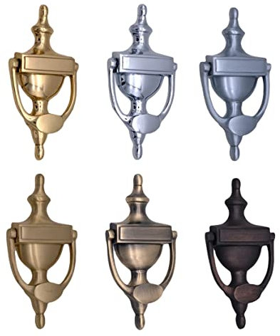 Türklopfer im viktorianischen Stil, massives Messing, 6 Ausführungen, Antik-Bronze, 15,2 cm