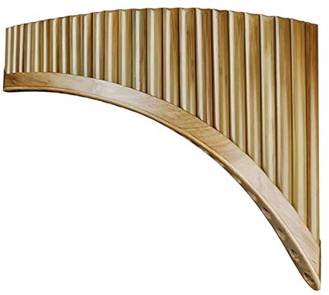 Panflöten Traditionelles Chinesisches Musikinstrument, 25 Pfeifen, Panflöte, G-Taste, Holzbläser, Bambus, Handgefertigt (Color : Left)