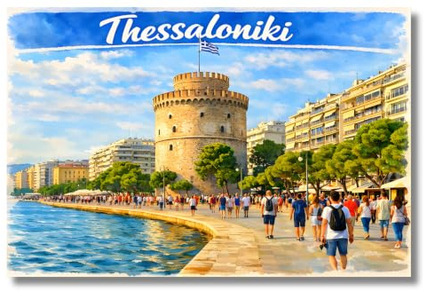 Thessaloniki Magnet Souvenir Griechenland Fridge Magnet 060726