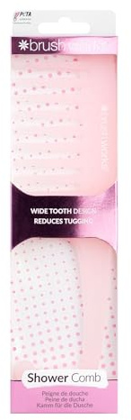 Brushworks Shower Comb – Wide Tooth Detangling Comb for Wet & Dry Hair, Perfect for Distributing Conditioner & Hair Treatments Evenly