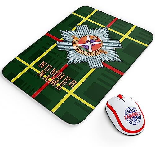 Personalised Military Mouse Mat Royal Scots Mousemat Computer Mouse Pad Work Office PC Veteran Army Gift TR21