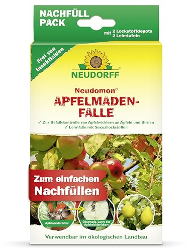 Neudorff Neudomon Manzana MadenFall Recarga – Extiende el éxito de Captura con Cebo Fresco y trampas de Pegamento para Manzanas y Peras sin maden, 1 Juego