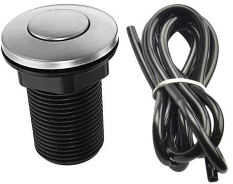 Uonlytech 1pezzi Pulsante Del Serbatoio Acqua in Acciaio Inox Asta Del Pulsante Wc Wc Facile Da Installare e Durevole Guarnizione Tenuta in Silicone e Ugello in Policarbonato Trasparente