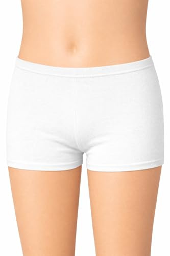 NuJake Girls Children's Hot Pants Gymnastics & Dance Wear Stretch Shorts Ages 5-12 Years (UK, Age, 9 Years, 10 Years, Regular, White)