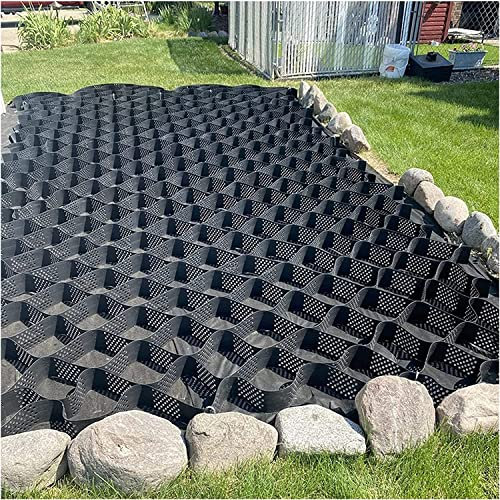 Geogrid Durchlässige Kies-/Bodenpflastersteine, 5,1 cm hoch, Garten, Hof, Landschaftsbau, 7 m lang, langlebiges Geogitter-Netz, ideal für Einfahrten, Gehwege und Terrassen
