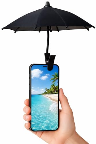 Phone umbrella - Outdoor Phone Sun Shade Shield with Flexible Angle Design & Rotatable Phone Ring - Car Navigation Shade Visor - Rain protector - Umbrella for all type of phones