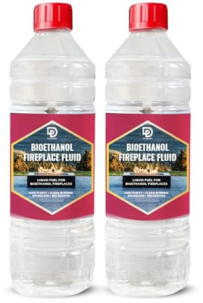 PRIMES DIY 2 Litre Premium Bioethanol Fuel for Fire Place Clean Burning High Purity Bio Ethanol Liquid Fuel for Fire Pits Burners and Stoves Indoor and Outdoor Use Eco Friendly Bioethanol Fuel Liquid