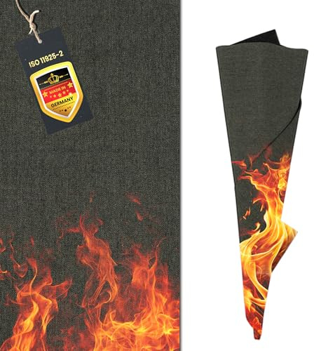FireMat GreenSilk Edition 100x100cm - Tapis de Protection Ignifuge antidérapant pour appareils électriques comme cafetière, Micro-Ondes, Bouilloire, Grille-Pain
