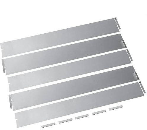 Meister 9957600 Lot de 5 Bordures de pelouse, 1 m de Long et 13 cm de Haut, en Acier galvanisé, Montage Facile par emboîtement, malléable et Durable, idéal pour délimiter Les parterres et Bloquer Les