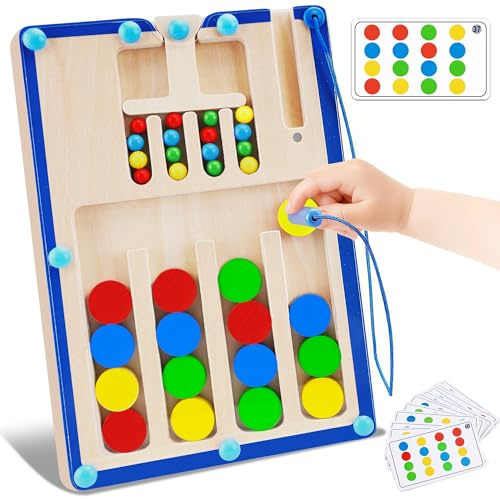 FCSONU Montessori Spielzeug 3-6 Jahre Mädchen Junge|Magnetspiel Labyrinth