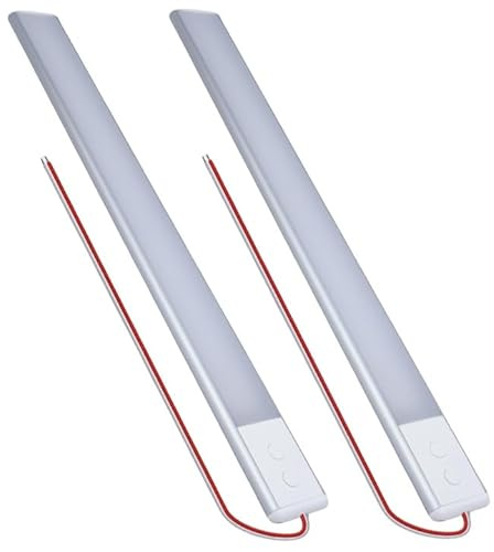 2 Stück Led Lampen Wohnmobil, 12V Led Lampe Wohnmobil mit Schalter, Dimmbar Wohnmobilbeleuchtung Led Leiste, Auto Dach Beleuchtung Lampe für Wohnwagen Camper LKW