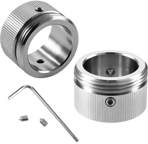 2pcs 304 Edelstahl Heizungsventil adapter, Ein Schraubenschlüssel, Heizkörperventil Thermostatkopf mit den Streifen,Heizkörperthermostat RA Adapter auf M30*15
