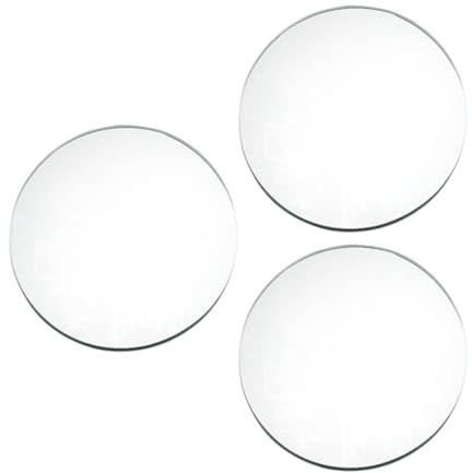 Ronyme 3 Pezzi di Specchi Rotondi per Centrotavola E Decorazioni, Argent 30 Cm
