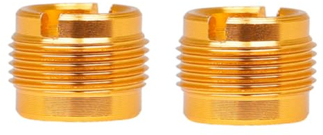 2 Stück Mikrofonklemmen Umrüstschraubenadapter 3/8 Zoll | Edelstahl, Goldfarbe, 5/8 Zoll 3/8 Zoll, für Mikrofonclip und Stativ, Leicht