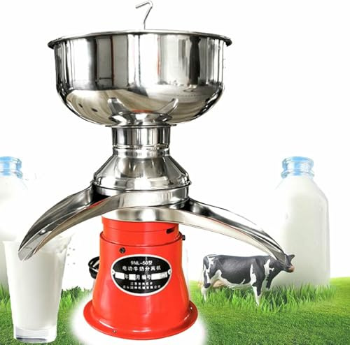 MJMLUCK Séparateur de crème de Lait électrique, séparateur électrique en Acier Inoxydable, séparateur de Beurre centrifuge, transforme Le Lait Entier cru en crème écrémée pour Les chèvres fraîches