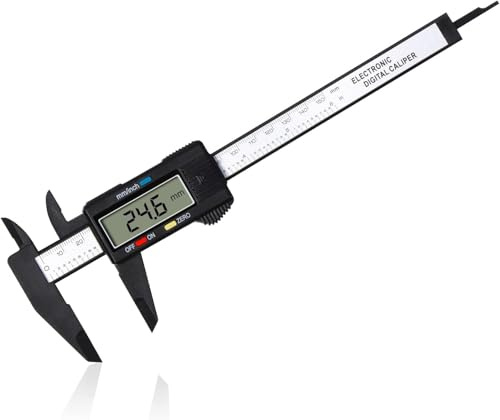 Vinabo Calibre Digital, Pie de Rey Clásico de 150 mm / 6 pulgadas con Pantalla LCD Grande Calibre para Mediciones Externas, Internas, de Profundidad y de Paso (Paquete de 5)