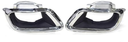 Car Exhaust Tip Compatible With BMW X5 X6 X7 G05 G06 G07 2022+ Muffler Tip Quad 304 Stainless Steel Nozzle Exhaust Trim Tailpipe(Silver)
