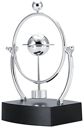 Fdit Gadget Rotatif Créatif, Jouet d'art Scientifique Physique avec Cadre Semi-Globe Antique, pour Décoration de Bureau à Domicile et Cadeau éducatif